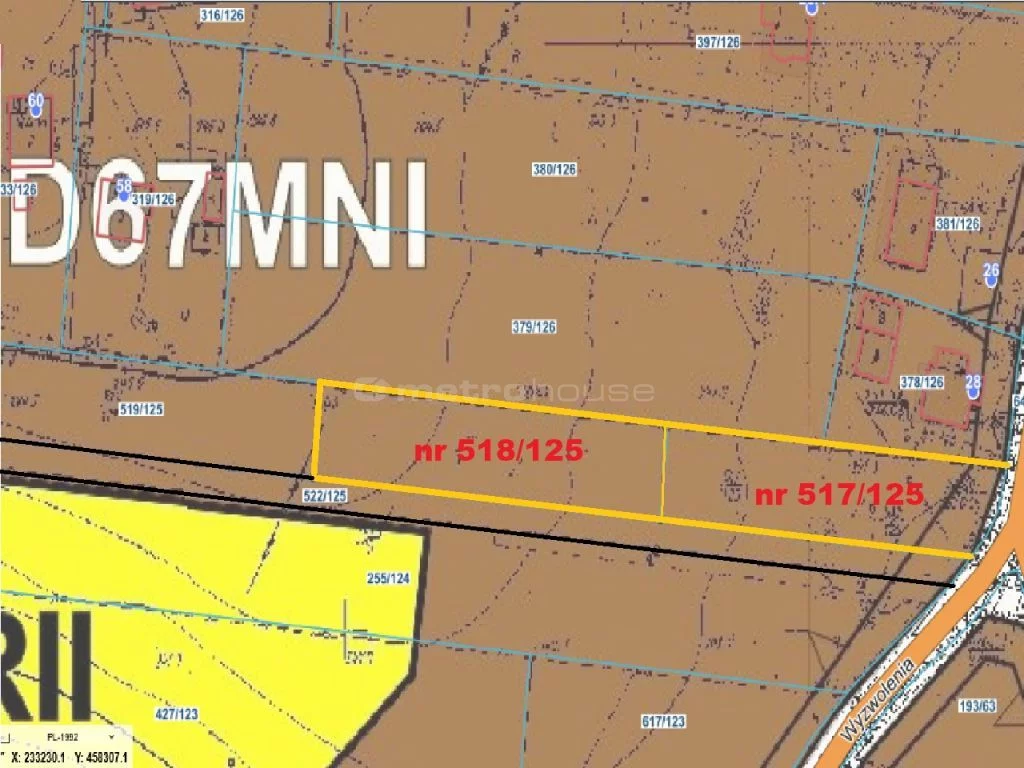 Działka 1 167,00 m², oferta nr , SGBUJO540, Gorzyce, Wyzwolenia