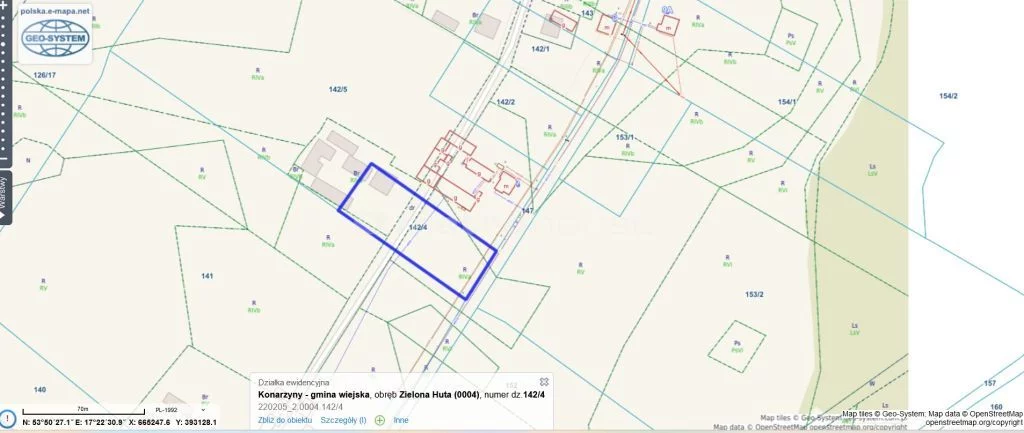 Działka 3 011,00 m², oferta nr , SGJARY112, Konarzyny, Żychckie Osady
