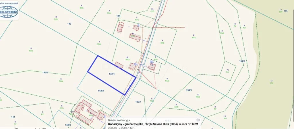 Działka 3 010,00 m², oferta nr , SGVOVY289, Konarzyny, Żychckie Osady