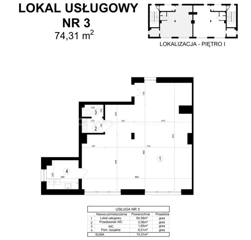 Lokal użytkowy 72,00 m², oferta nr , WLLOHA647, Adamowizna