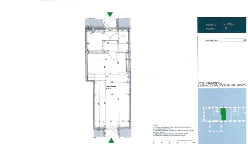 Lokal użytkowy 58,89 m², Warszawa, Białołęka, Dziatwy, Wynajem