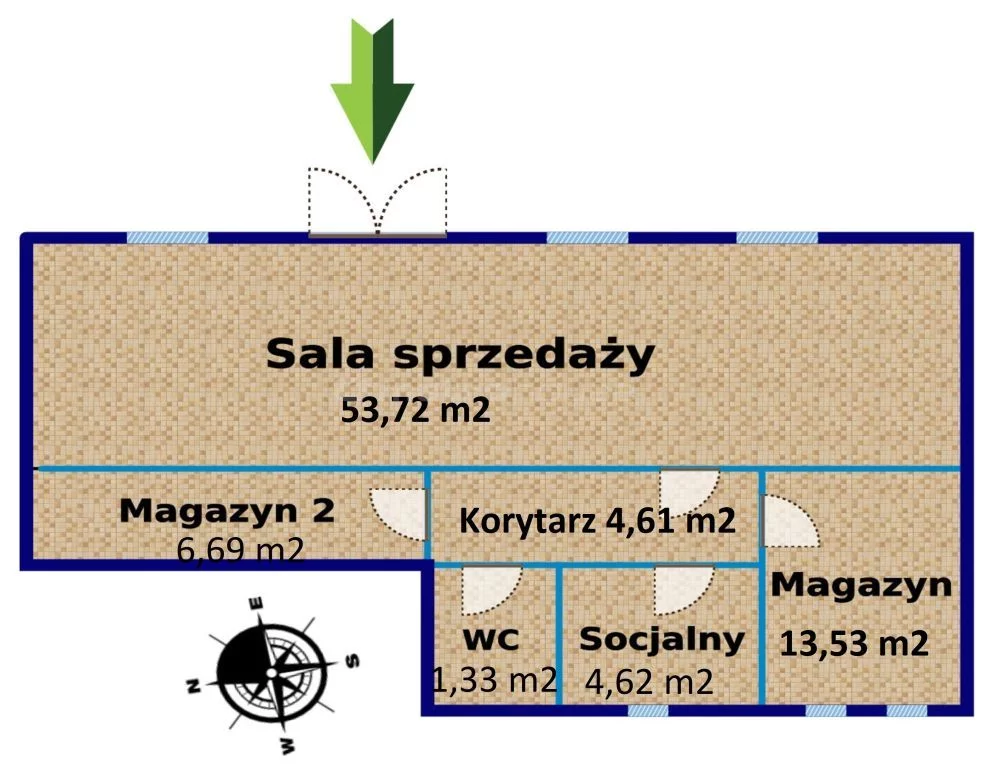 Lokal użytkowy 84,50 m², oferta nr , WLROLY975, Żary, Okrzei