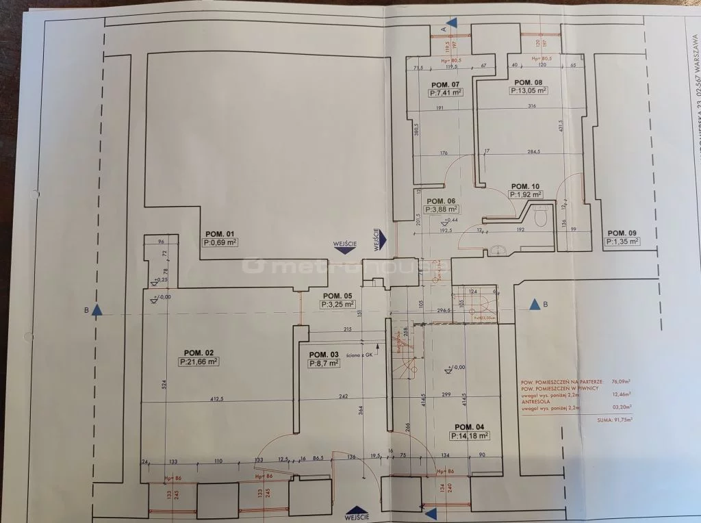 Lokal użytkowy 92,00 m², oferta nr , SLRORE253, Warszawa, Mokotów, Mokotów, Sandomierska