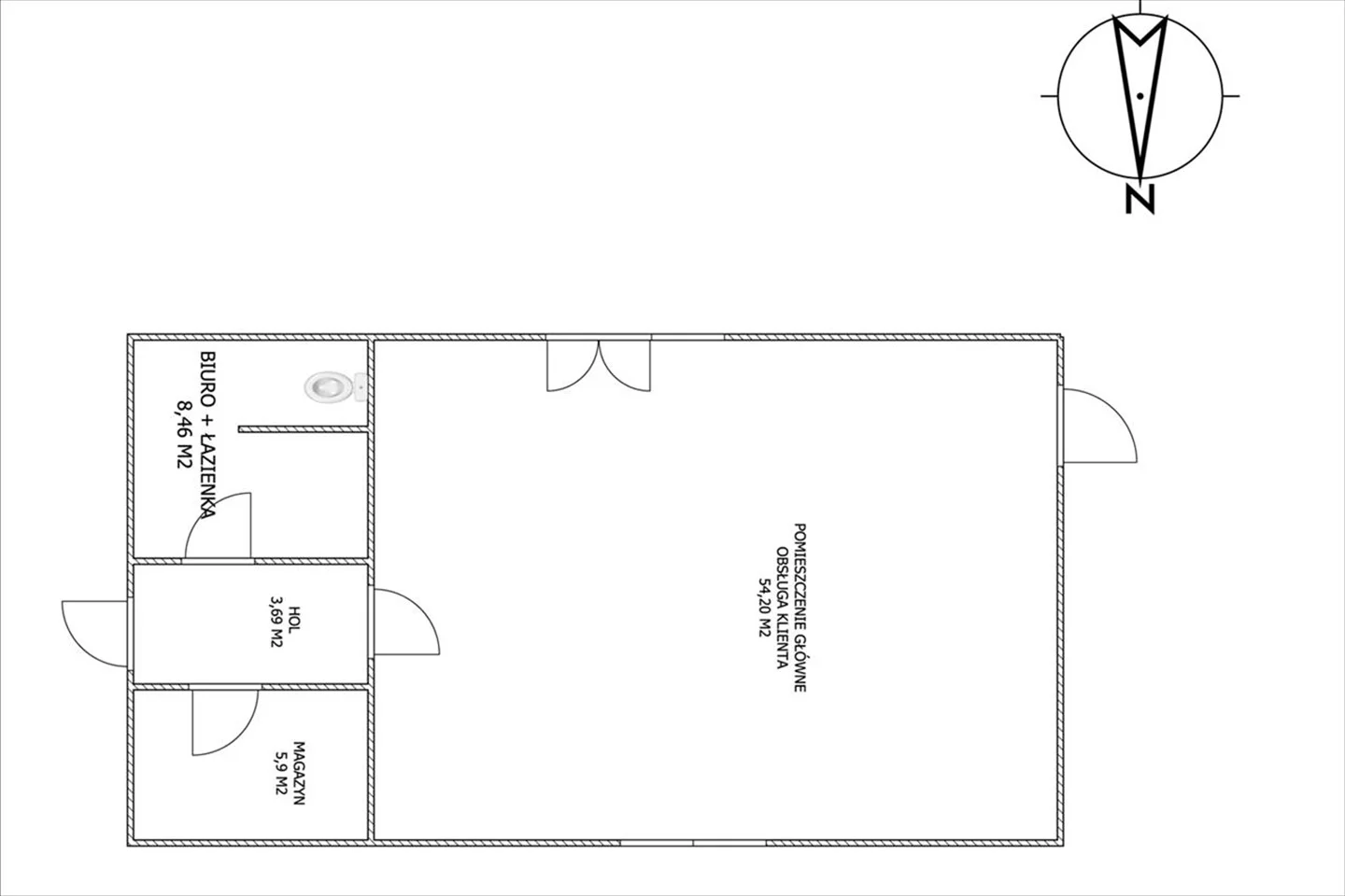 Lokal użytkowy 73,00 m², oferta nr , FEXY233, Świdnik