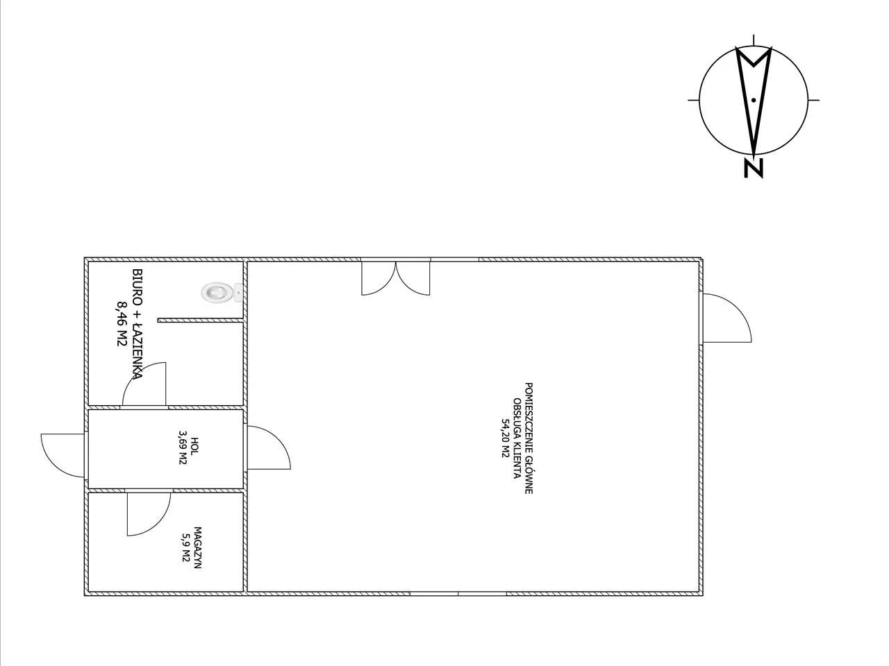 Lokal użytkowy 73,00 m², oferta nr , FEXY233, Świdnik