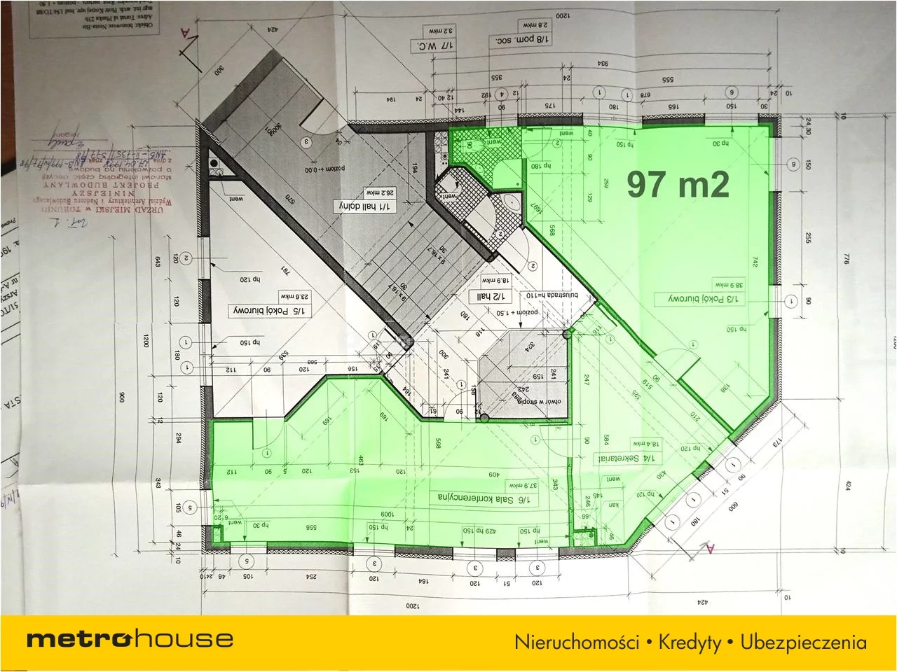 Biuro 97,00 m², oferta nr , HYKY318, Toruń