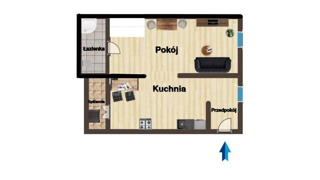 1 pokój, mieszkanie 33,00 m², piętro 2, oferta nr , SMZABY237, Pyskowice, Armii Krajowej