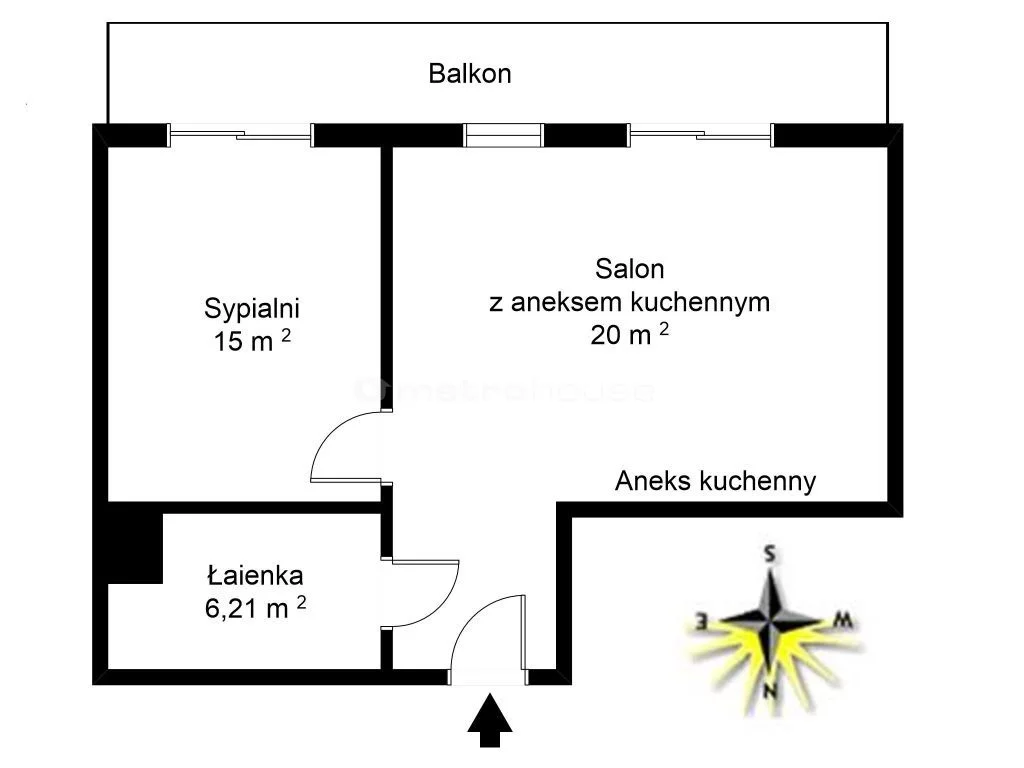 1 pokój, apartament 41,21 m², piętro 1, oferta nr , CIZE794, Szklarska Poręba, Górna