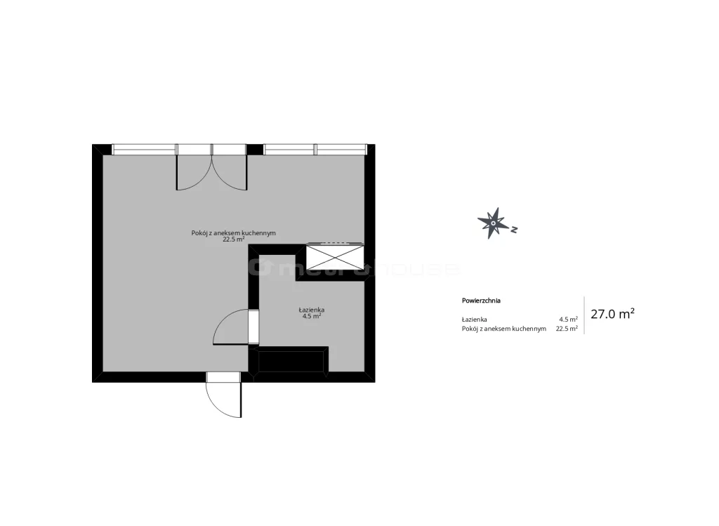 1 pokój, mieszkanie 27,00 m², piętro 10, oferta nr , SMFUSA430, Warszawa, Wola, Wola, Grzybowska