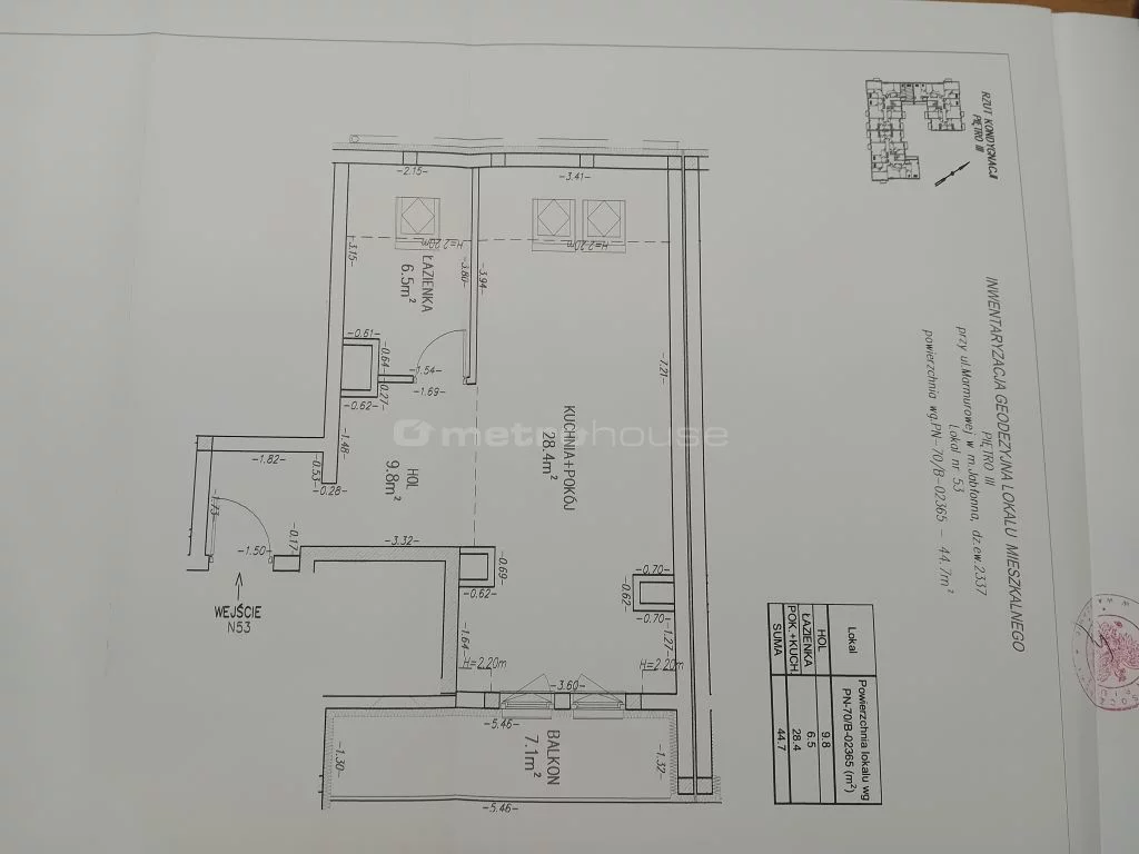1 pokój, apartament 44,70 m², piętro 3, oferta nr , SMKUKO356, Jabłonna, Marmurowa