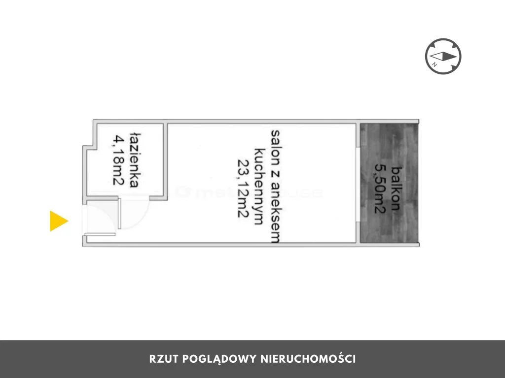 1 pokój, apartament 27,30 m², piętro 1, oferta nr , SMZOMI986, Grzybowo, Nadmorska