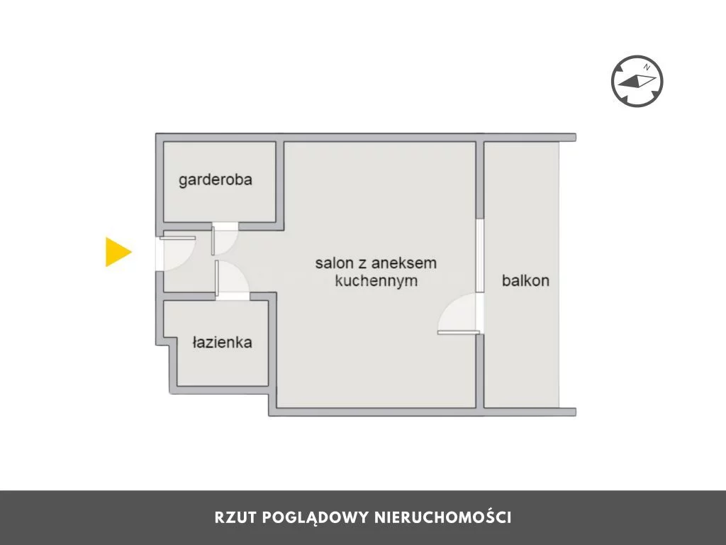 1 pokój, apartament 27,67 m², piętro 1, oferta nr , SMSIRE493, Grzybowo, Nadmorska
