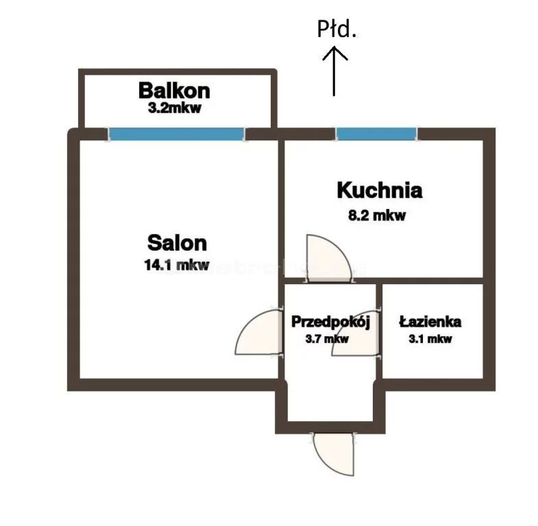 1 pokój, mieszkanie 29,21 m², piętro 3, oferta nr , SMSABA811, Radom, Orląt Lwowskich