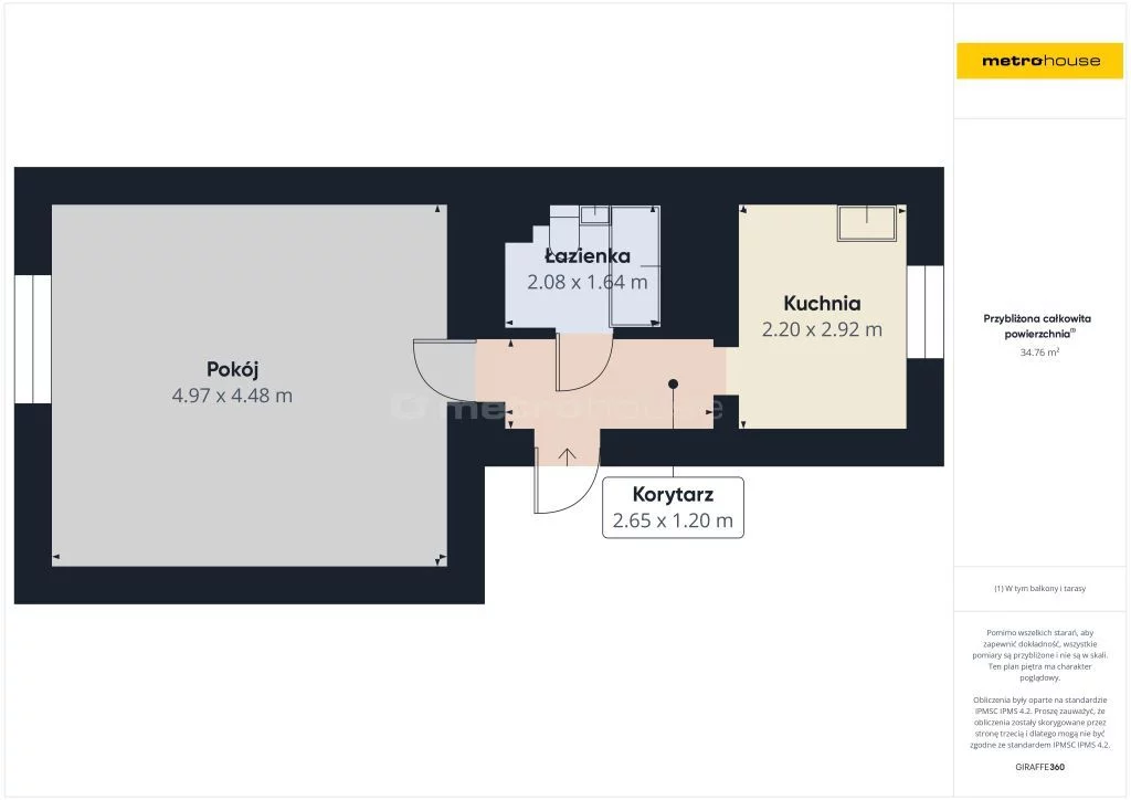 1 pokój, mieszkanie 35,10 m², parter, oferta nr , SMZANI400, Świętochłowice, Polaka