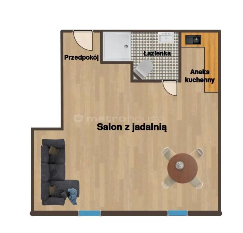 1 pokój, mieszkanie 44,46 m², piętro 1, oferta nr , SMRUCA857, Mrągowo, Roosevelta