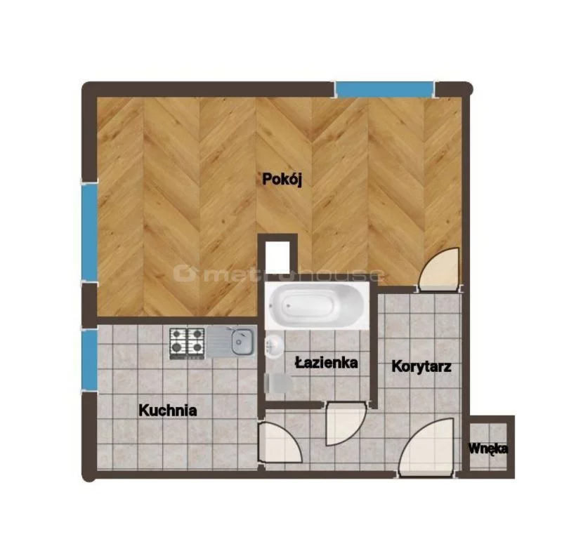 1 pokój, mieszkanie 33,30 m², piętro 1, oferta nr , SMZUGI237, Mrągowo, Sienkiewicza