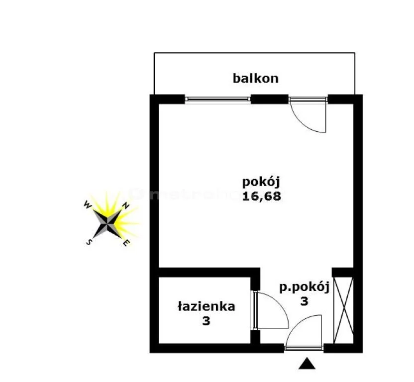 1 pokój, mieszkanie 22,68 m², piętro 4, oferta nr , BAKI978, Kołobrzeg, Sułkowskiego