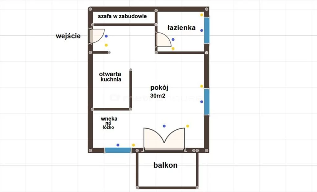 1 pokój, mieszkanie 33,00 m², piętro 1, oferta nr , WMLEZO684, Wrocław, Fabryczna, Nowodworska