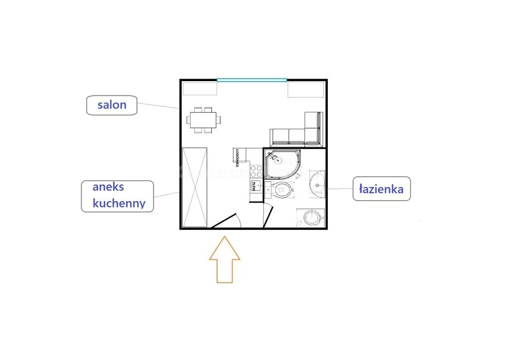 1 pokój, mieszkanie 25,00 m², piętro 4, oferta nr , WMDITA229, Kraków, Bieńczyce, Osiedle Wysokie