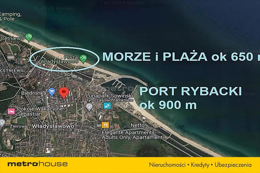 2 pokoje, mieszkanie 42,50 m², piętro 4, oferta nr , JAFU644, Władysławowo, 1000-Lecia Państwa Polskiego