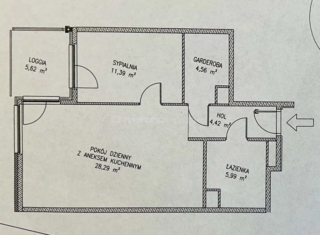 2 pokoje, mieszkanie 54,65 m², piętro 1, oferta nr , SMGICI789, Warszawa, Wilanów, Wilanów, Al. Rzeczypospolitej