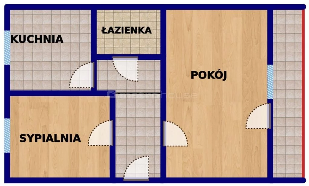 2 pokoje, mieszkanie 48,40 m², piętro 2, oferta nr , HEGE577, Borne Sulinowo, Aleja Niepodległości