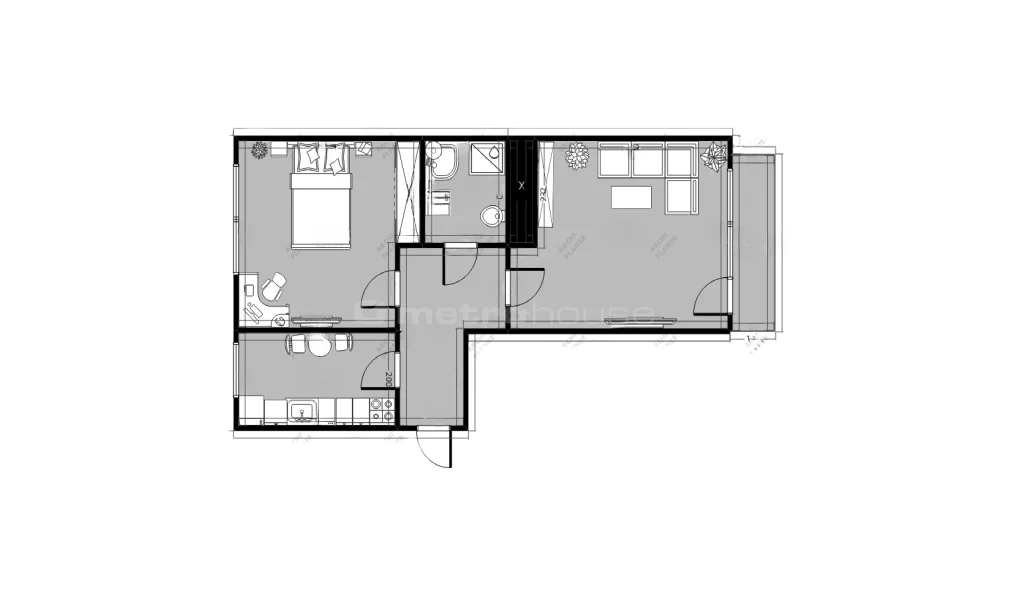 2 pokoje, mieszkanie 51,00 m², piętro 3, oferta nr , SMJEVA261, Kraków, Dębniki, Bałuckiego