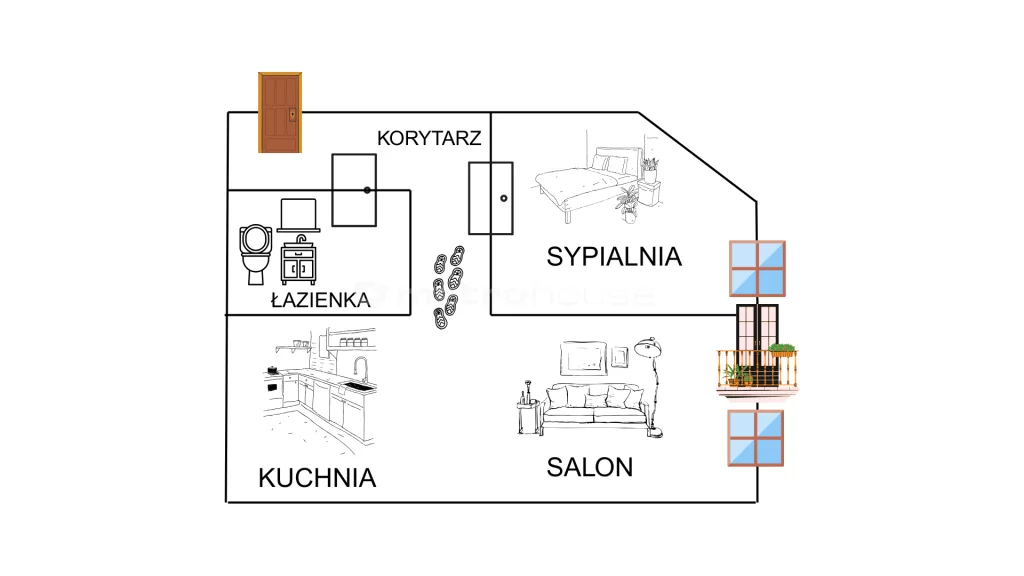 2 pokoje, mieszkanie 37,43 m², parter, oferta nr , SMSECO732, Biała Podlaska, Beka