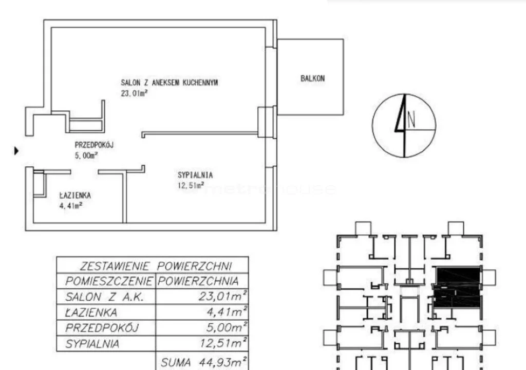 2 pokoje, mieszkanie 44,93 m², piętro 1, oferta nr , SMDEKE402, Warszawa, Białołęka, Białołęka, Berensona