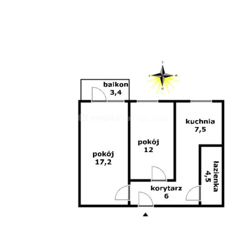 2 pokoje, mieszkanie 48,00 m², piętro 3, oferta nr , LAWA345, Włocławek, Cienista