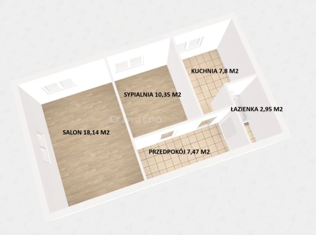 2 pokoje, mieszkanie 46,71 m², piętro 3, oferta nr , SMLABO779, Łódź, Śródmieście, Śródmieście, Ciesielska