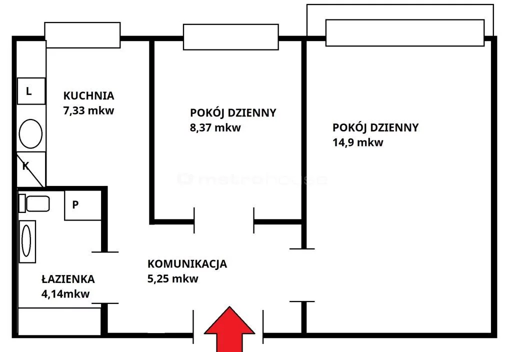 2 pokoje, mieszkanie 39,99 m², piętro 4, oferta nr , SMFUFY859, Siedlce, Czerwonego Krzyża