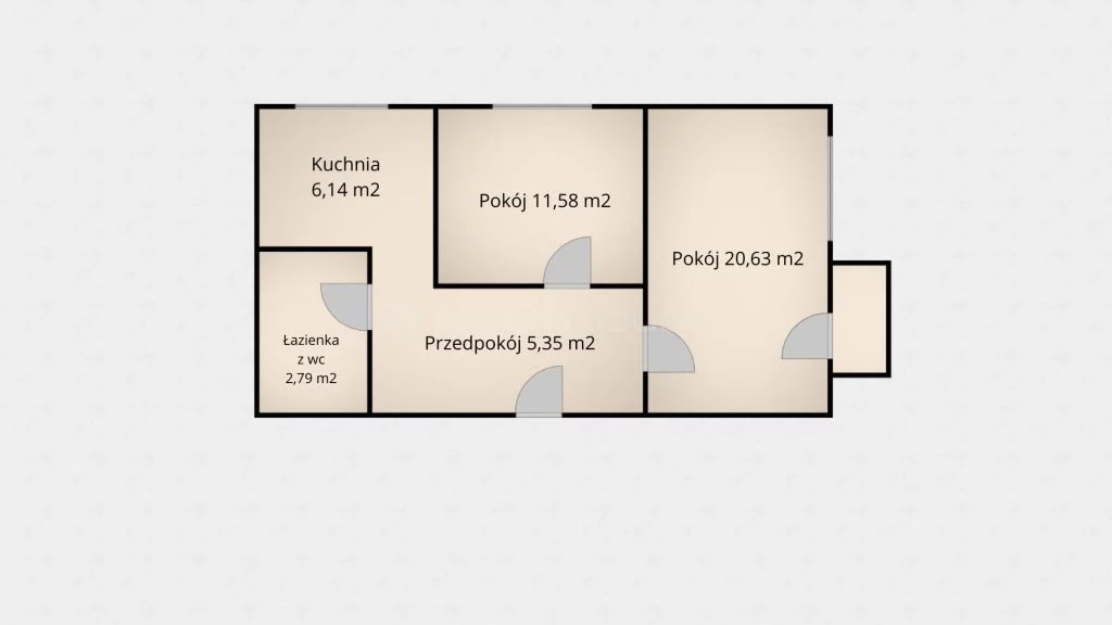 2 pokoje, mieszkanie 46,49 m², piętro 3, oferta nr , SMSIZE644, Włodawa, Furmańska