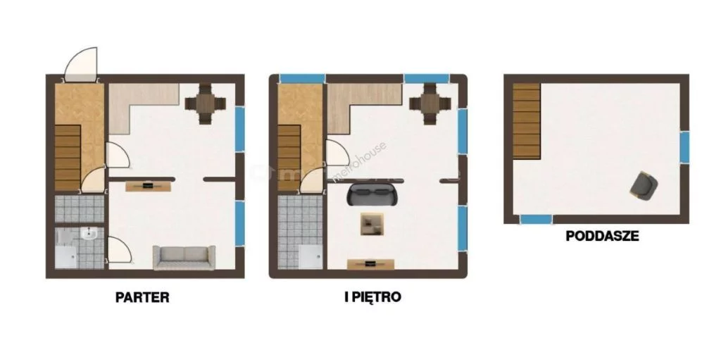 2 pokoje, mieszkanie 104,00 m², piętro 1, oferta nr , SMHIFU545, Barczewo, Grunwaldzka