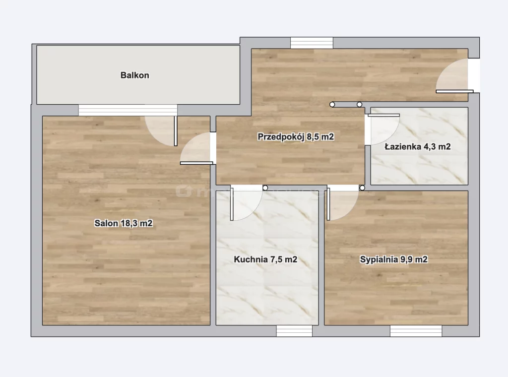 2 pokoje, mieszkanie 48,50 m², piętro 3, oferta nr , SMKEFU765, Warszawa, Praga Południe, Praga Południe, Guderskiego