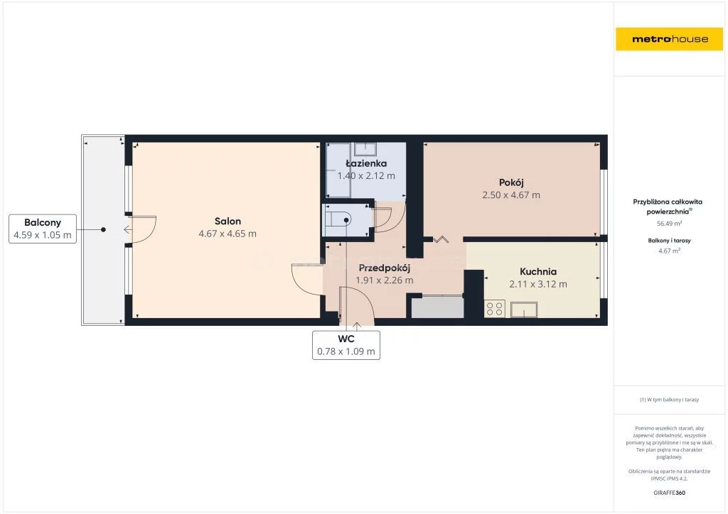 2 pokoje, mieszkanie 52,41 m², piętro 9, oferta nr , SMBULY785, Zabrze, Hermisza