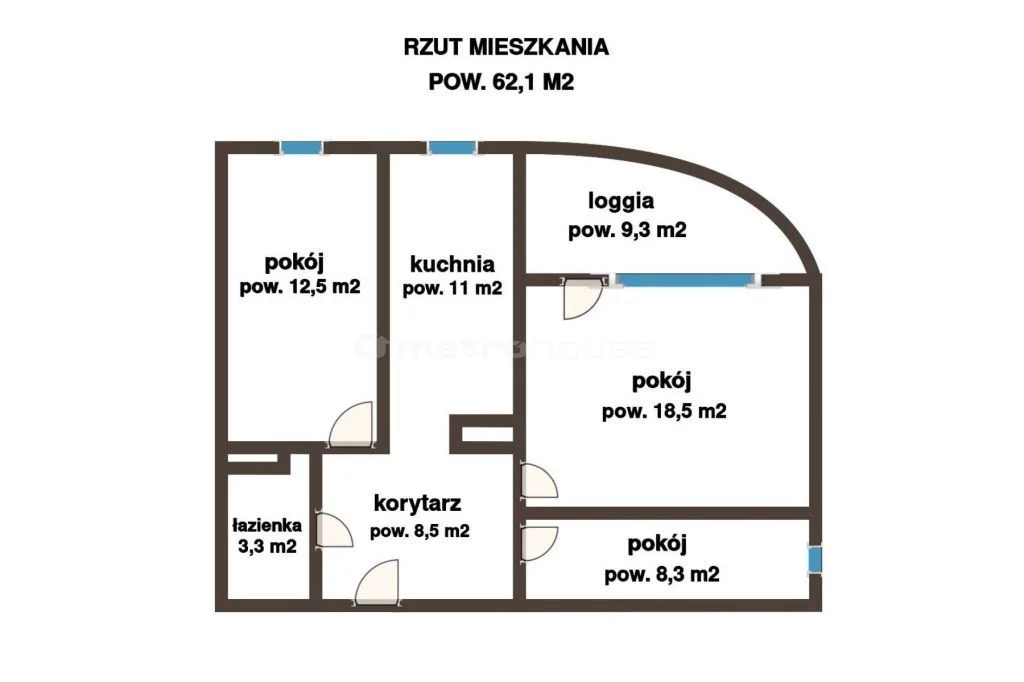 2 pokoje, mieszkanie 62,10 m², piętro 2, oferta nr , SMHEVI863, Warszawa, Bielany, Bielany, Heroldów