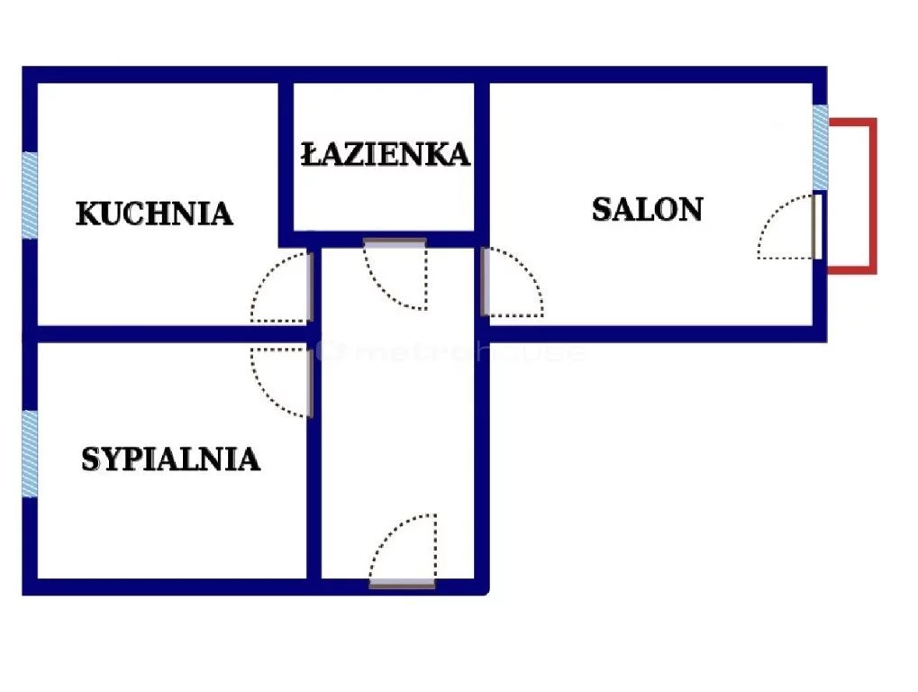 2 pokoje, mieszkanie 48,92 m², piętro 1, oferta nr , SMLUHO270, Rybnik, Hetmańska
