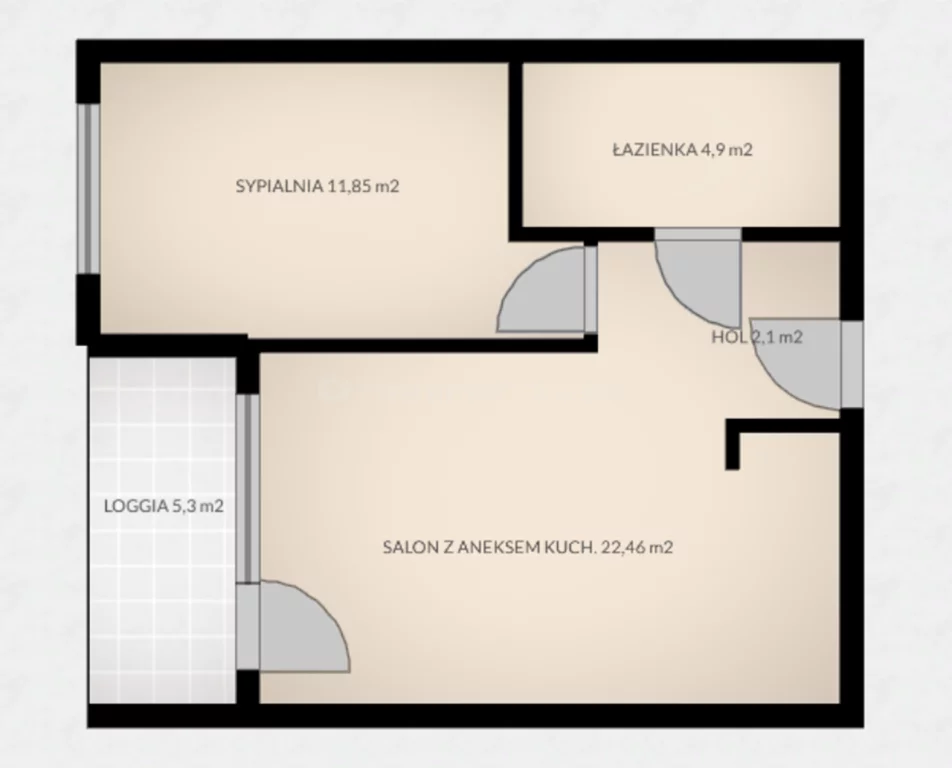 2 pokoje, apartament 42,00 m², piętro 1, oferta nr , SMLUTO138, Warszawa, Wilanów, Wilanów, Holzera