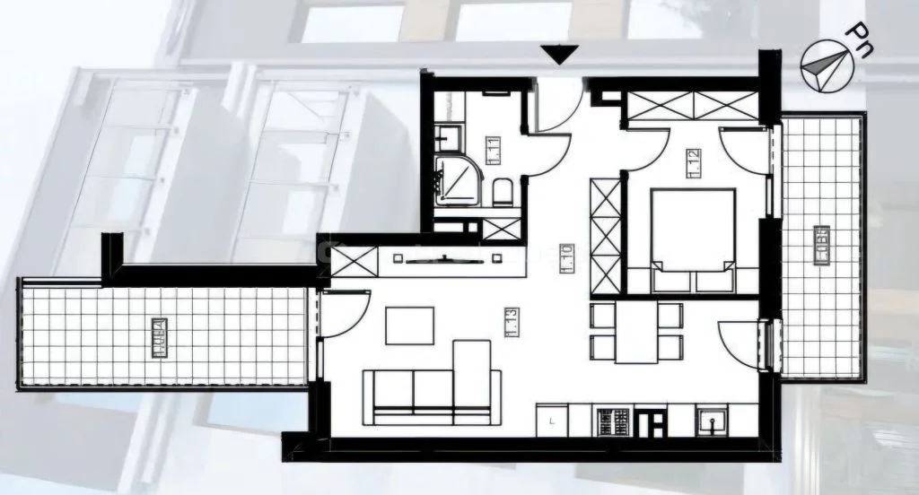 2 pokoje, mieszkanie 45,30 m², piętro 1, oferta nr , SMKAFA554, Łódź, Górna, Górna, Jachowicza