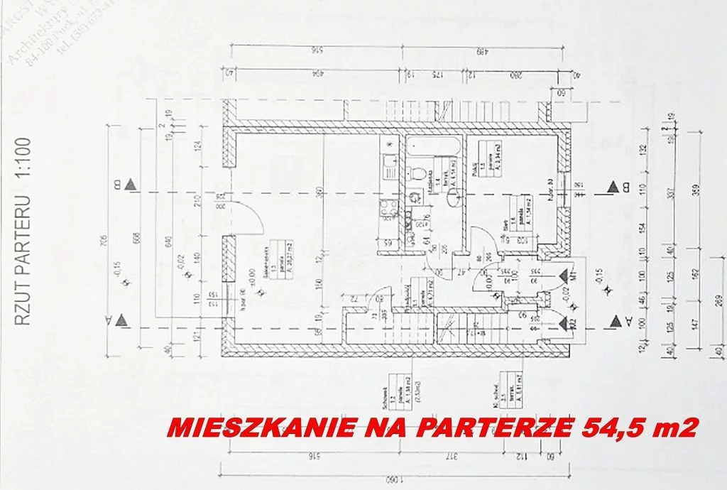 2 pokoje, mieszkanie 54,50 m², parter, oferta nr , SMMAZE366, Łętowice, Jantarowa