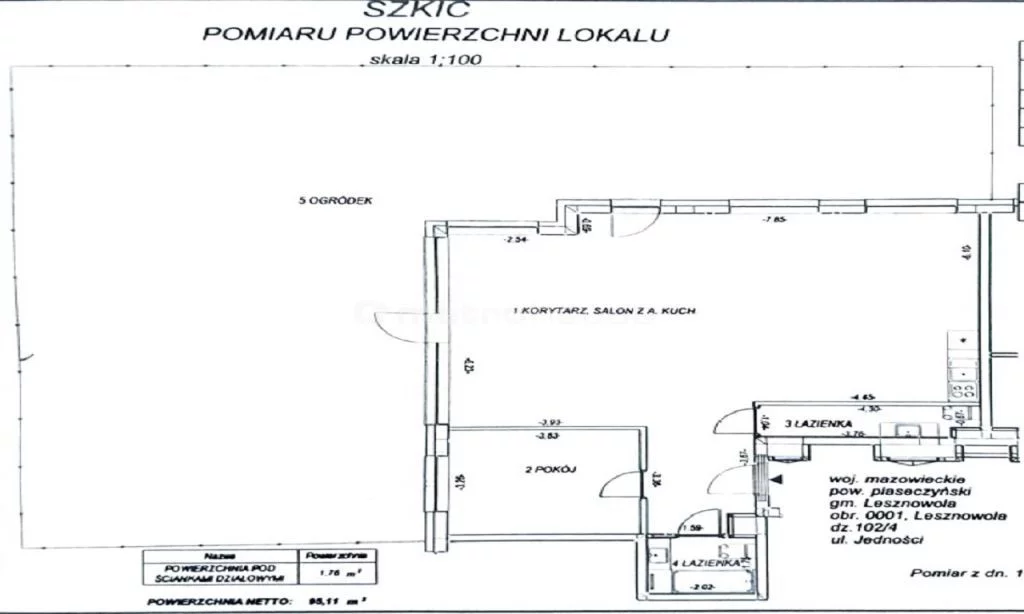 2 pokoje, mieszkanie 95,11 m², parter, oferta nr , SMGAPU132, Lesznowola, Jedności