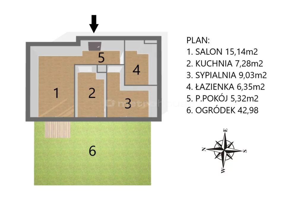 Mieszkanie na sprzedaż, 43,12 m², 2 pokoje, parter, oferta nr SMCIFI694