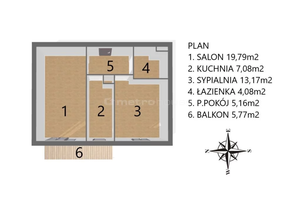 Mieszkanie na sprzedaż, 49,28 m², 2 pokoje, 3 piętro, oferta nr SMHITY570