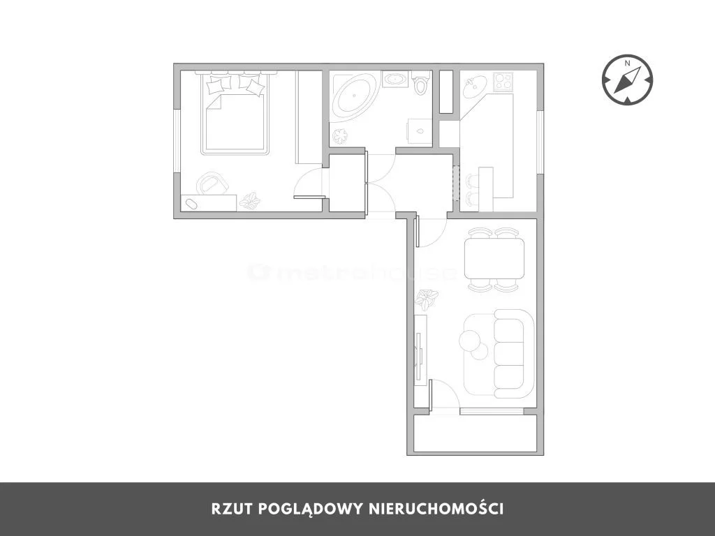 2 pokoje, mieszkanie 52,36 m², piętro 2, oferta nr , SMPOPO264, Kołobrzeg, Koniecpolskiego