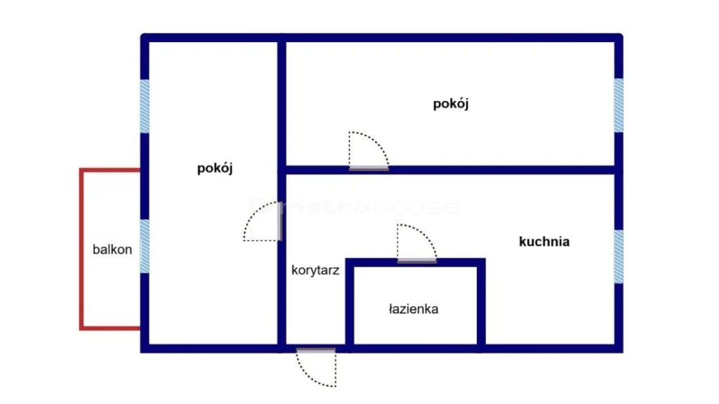 2 pokoje, mieszkanie 51,00 m², piętro 2, oferta nr , SMHIZY664, Olsztyn, Śródmieście, Kościuszki