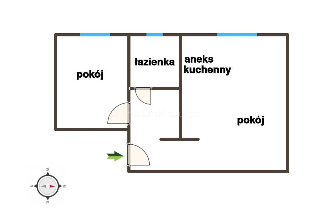 2 pokoje, mieszkanie 35,31 m², parter, oferta nr , SMCULU270, Pabianice, Kościuszki