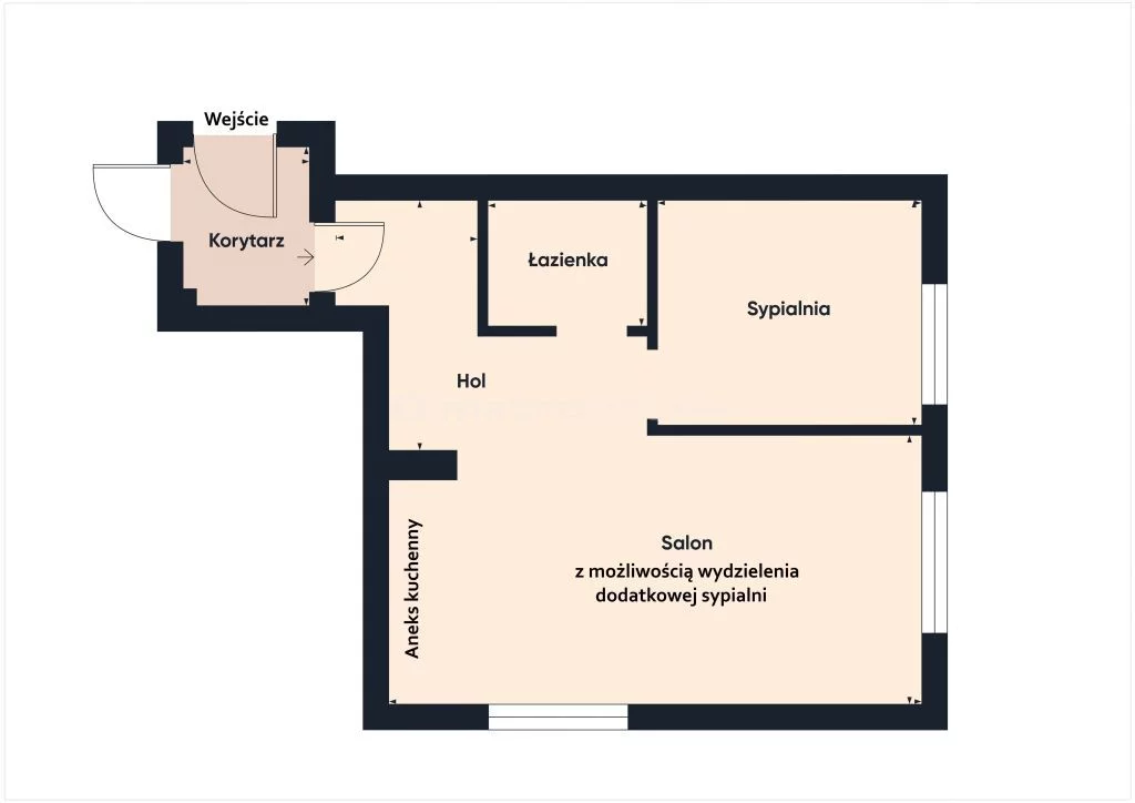 2 pokoje, mieszkanie 47,70 m², piętro 2, oferta nr , SMNACA529, Będzin, Królowej Jadwigi