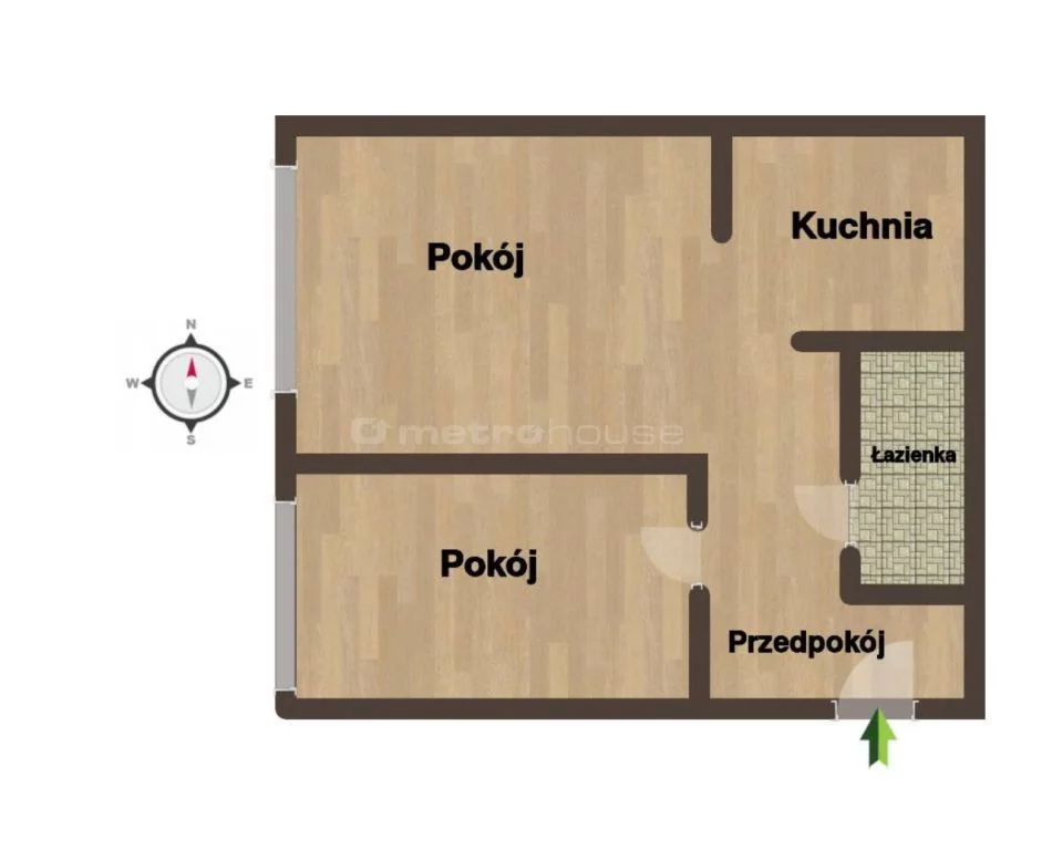 2 pokoje, mieszkanie 40,68 m², piętro 3, oferta nr , SMCAKU523, Bytom, Szombierki, Szombierki, Krupińskiego