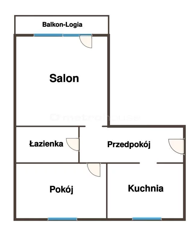 2 pokoje, mieszkanie 46,00 m², piętro 4, oferta nr , SMPIZA363, Łódź, Widzew, Widzew, Lermontowa
